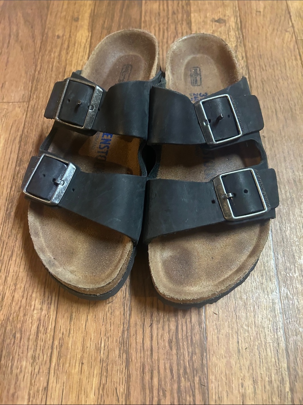 Birkenstock Black Double-Buckle Slide Sandals